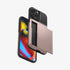 ACS06589 - iPhone 15 Pro Max Case Slim Armor CS in black showing the back with card in slot